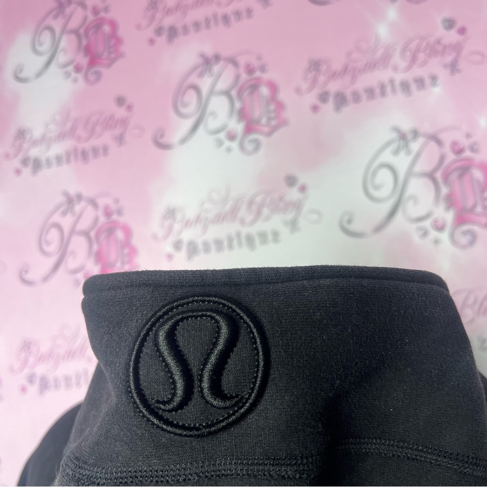 Lululemon scuba hoodie heathered grey and black zip up black sweater lounge yoga - Picture 3 of 5